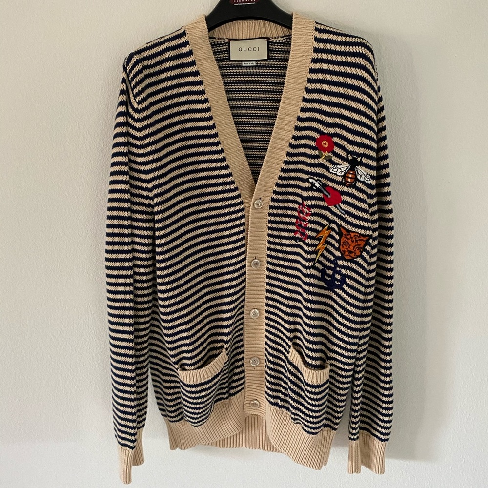 Gucci embroidered oversized cardigan Authentic
